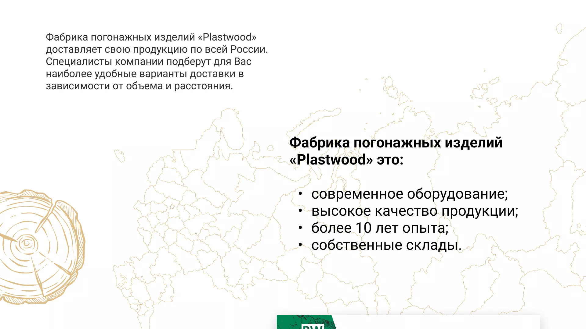Разработка айдентики и сайта компании «Plastwood» в Партизанске