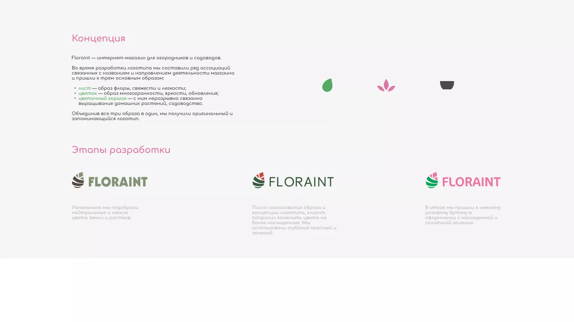 Создание логотипа и интернет-магазина «FLORAINT» в Партизанске