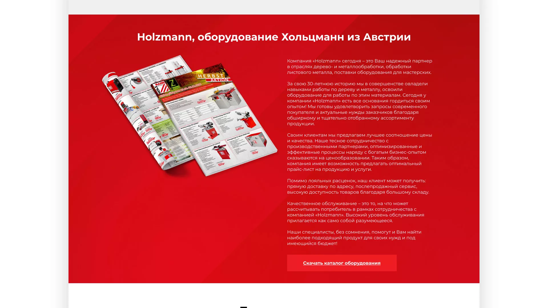 Создание сайта компании «HOLZMANN Maschinen GmbH» в Партизанске