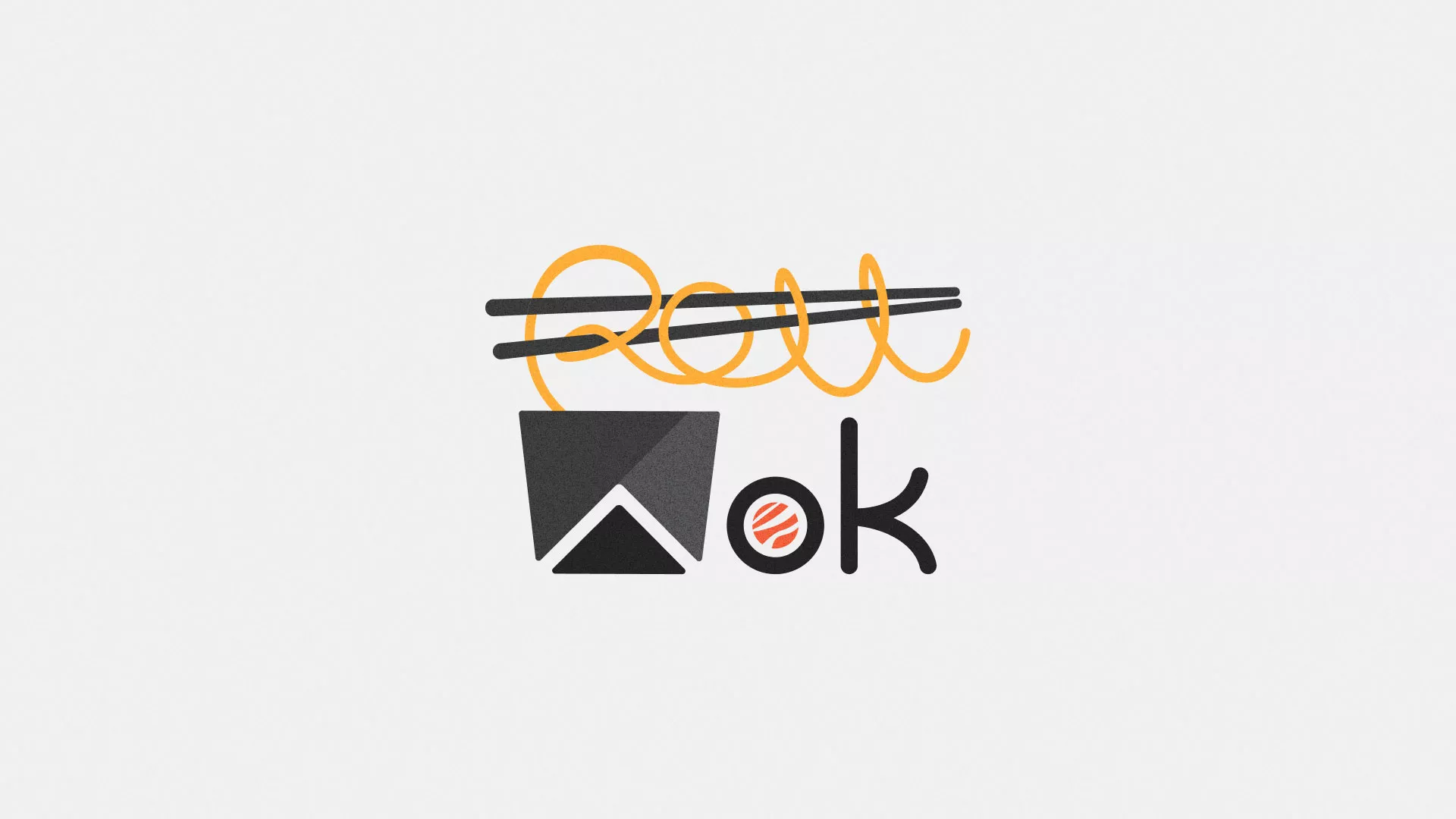 Разработка логотипа суши-бара «Roll Wok Club» в Партизанске