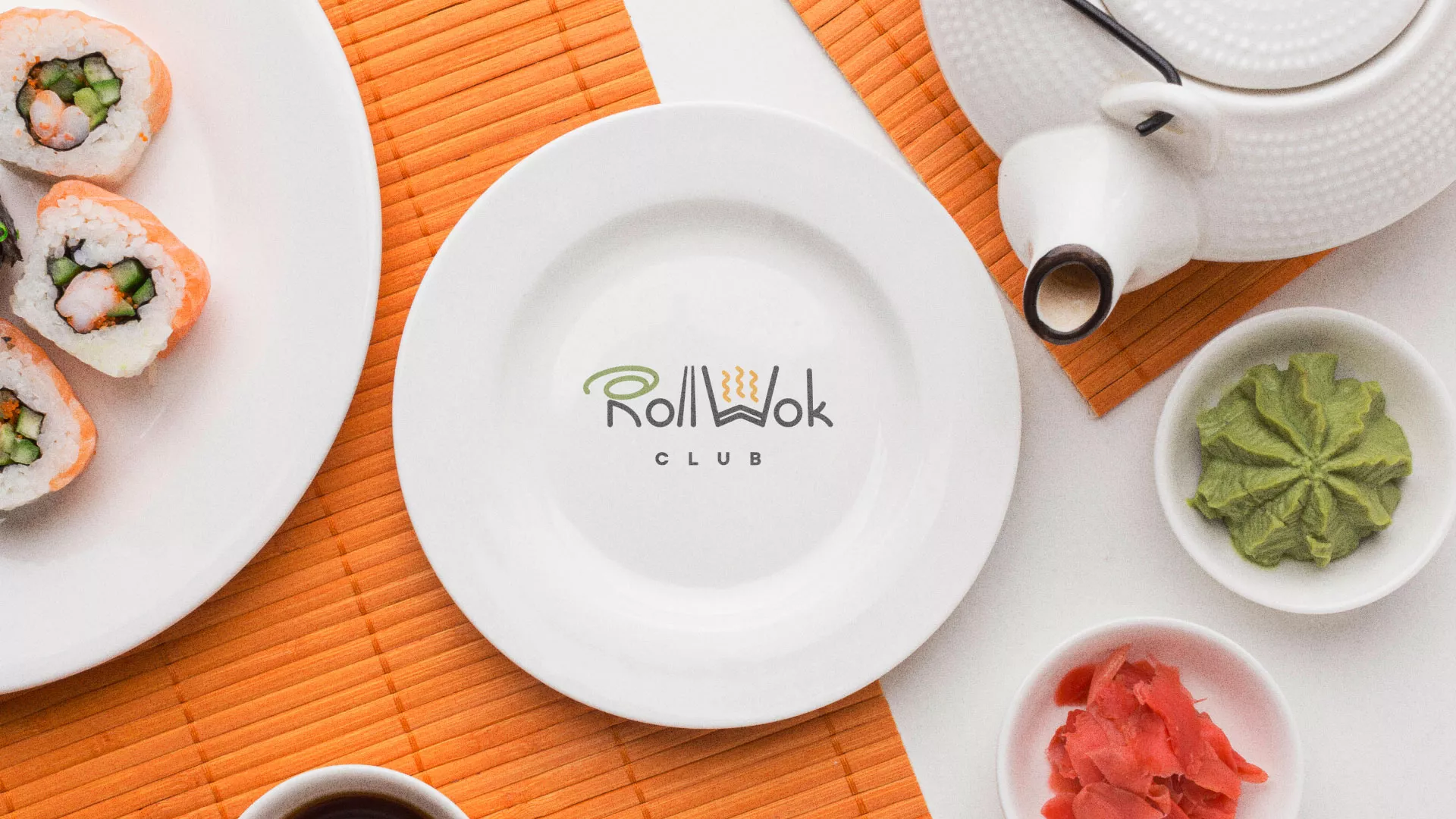 Разработка логотипа и фирменного стиля в Партизанске для суши-бара «Roll Wok Club» Разработка логотипа и фирменного стиля в Партизанске для суши-бара «Roll Wok Club»